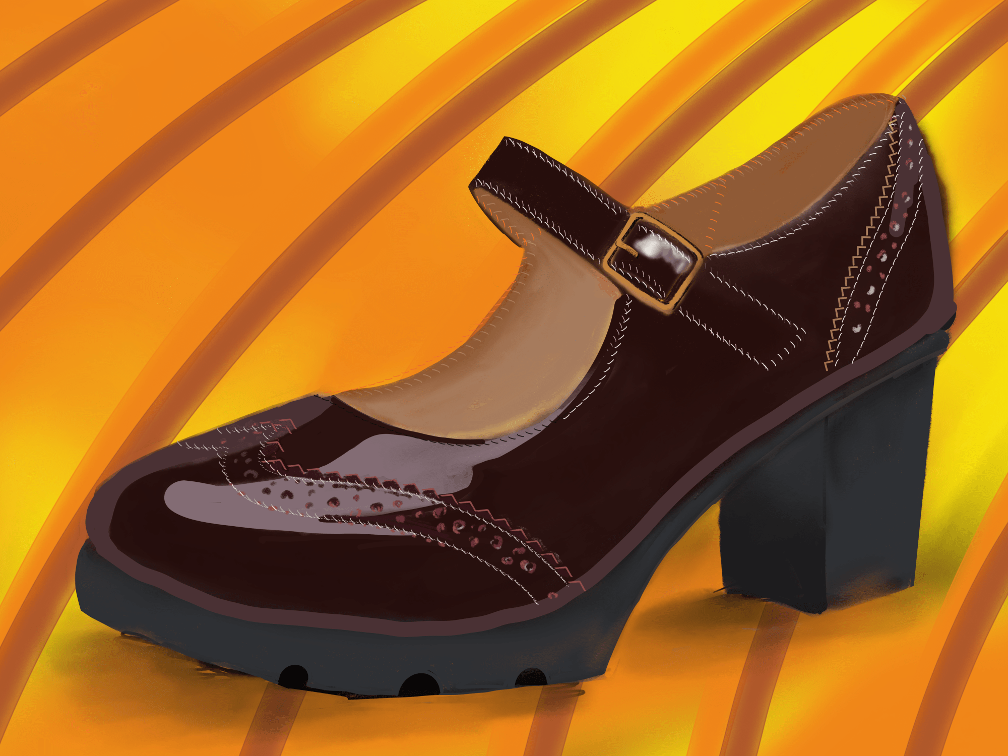 A school shoe from the 1970s