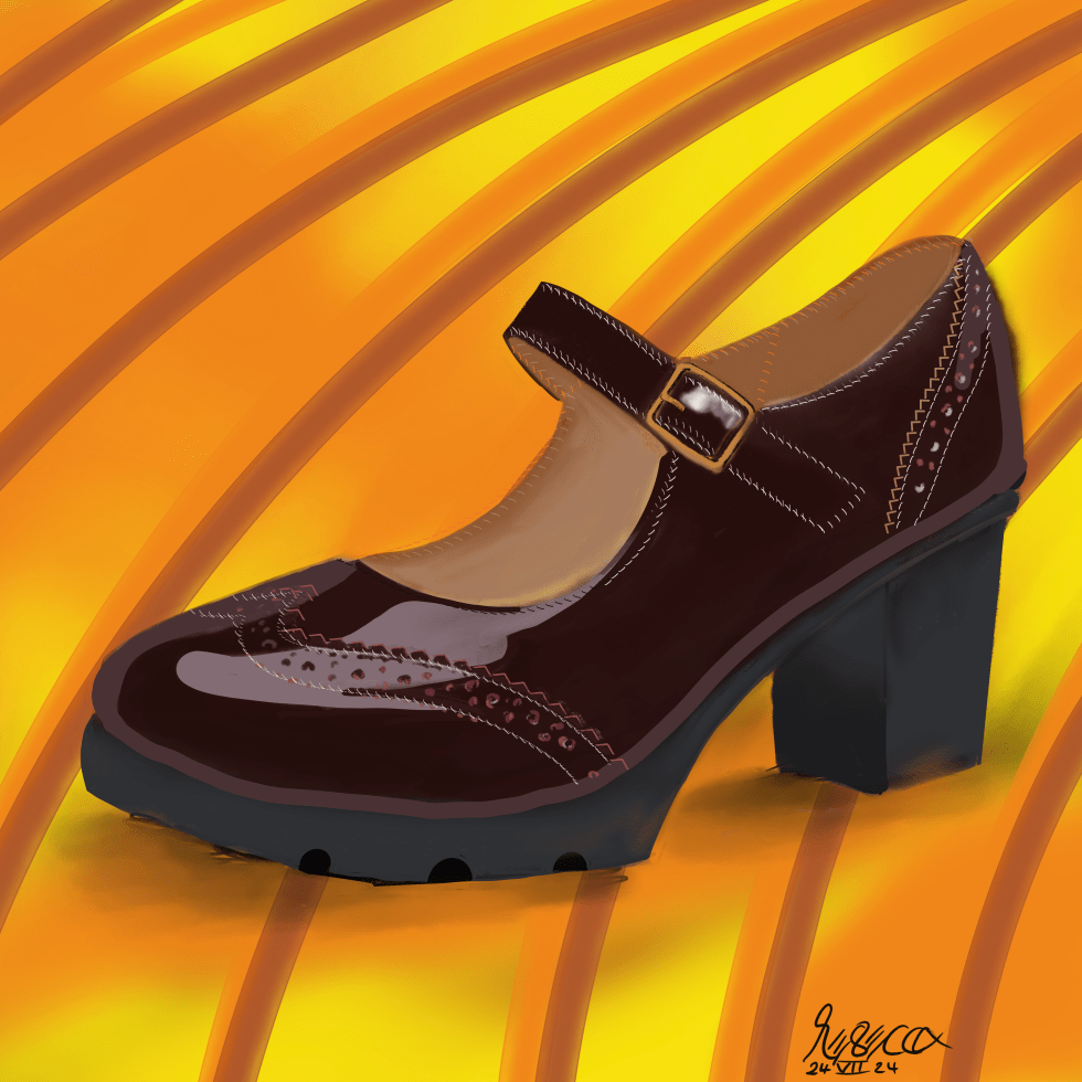 A school shoe from the 1970s